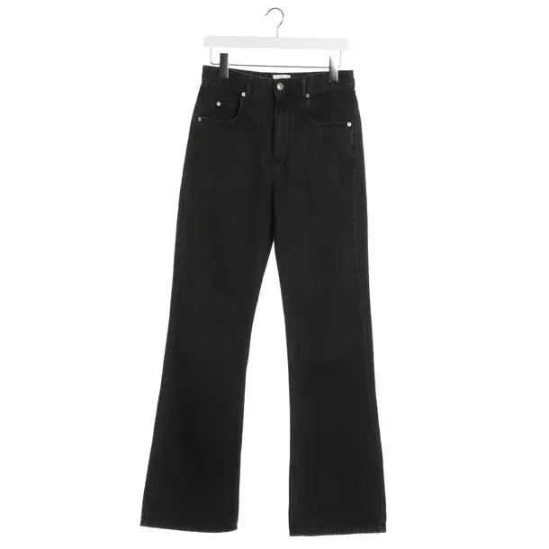 Straight Fit Jeans, in Dark Gray, Cotton, Isabel Marant Étoile