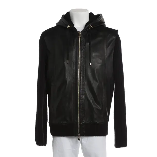 Lederjacke, in Schwarz, Leder, Balmain