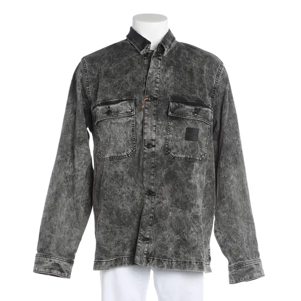 Jeanshemd, in Dunkelgrau, Baumwolle, Hugo Boss Orange