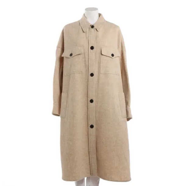 Mid-Season Coat, in Light Brown, Wool, Isabel Marant Étoile