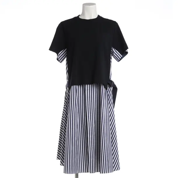 Dress, in Navy, Cotton, Sacai