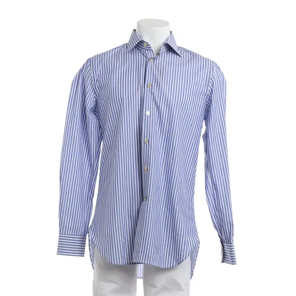 Hemd, in Blau, Baumwolle, Kiton