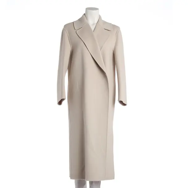 Mid-Season Coat, in Beige, Wool, Max Mara
