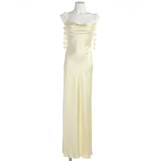 Cocktail Dress, in Pastel Yellow, Polyester, self-portrait