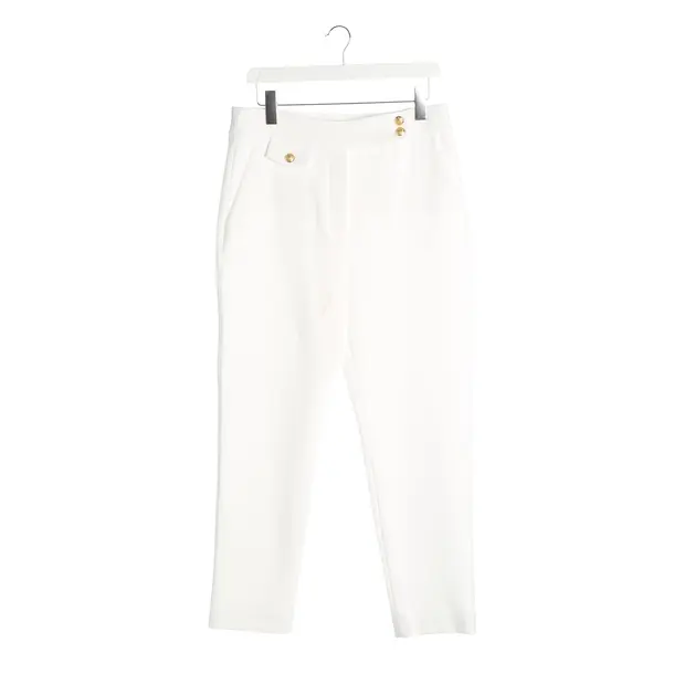 Pants, in White, Polyester, Veronica Beard