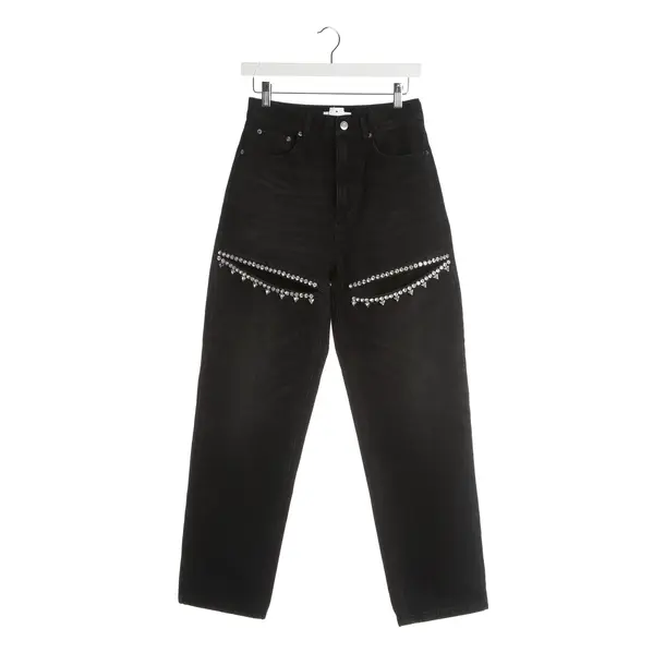 Boyfriend Jeans, in Dark Gray, Cotton, Area