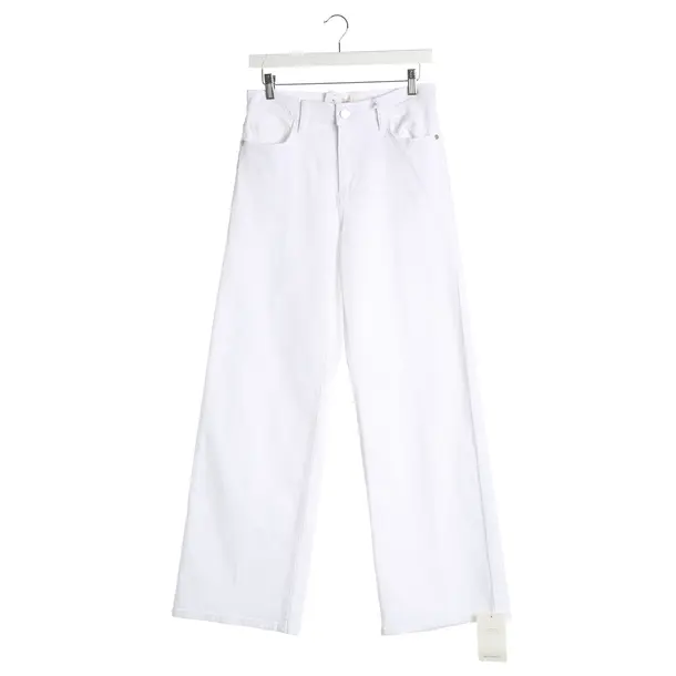 Straight Fit Jeans, in White, Cotton, Frame