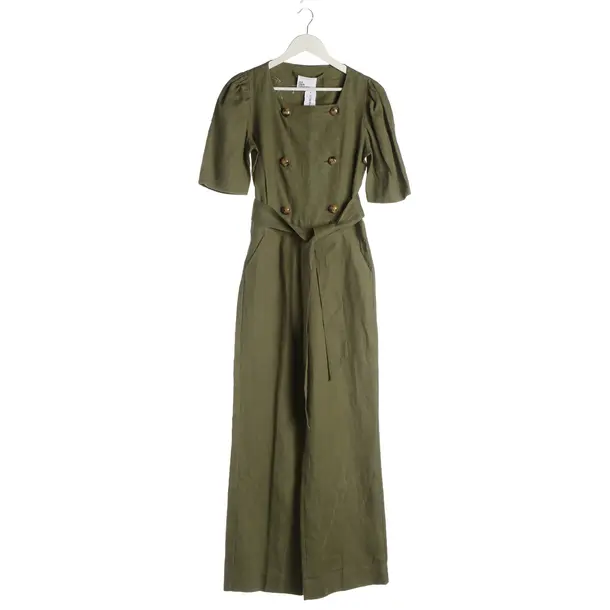 Jumpsuit, in Olivgrün, Leinen, Lisa Marie Fernandez