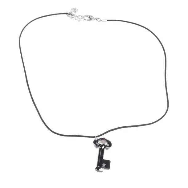 Halskette, in Schwarz, Sonstige Fasern, Swarovski