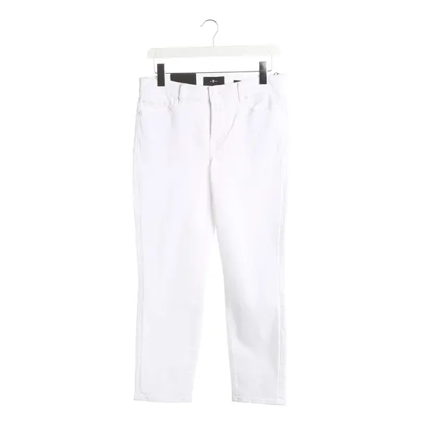 Pants, in White, Cotton, 7 for all mankind