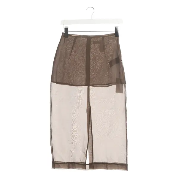 Skirt, in Dark Brown, Polyimide, Frankie Shop