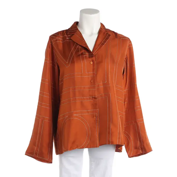 Blouse, in Brown, Silk, Totême