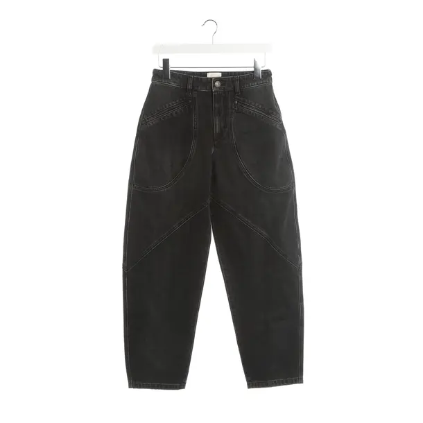 Boyfriend Jeans, in Black, Cotton, Isabel Marant