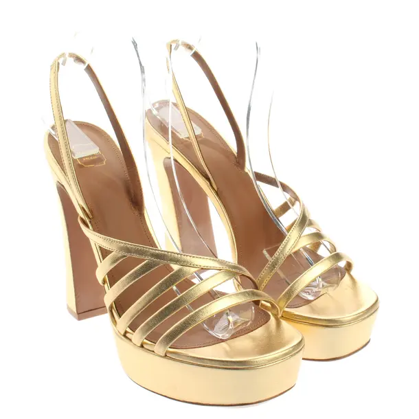 Heeled Sandals, in Gold, Malone Souliers