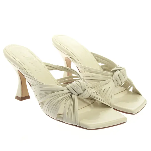 Heeled Sandals, in Beige, Souliers Martinez