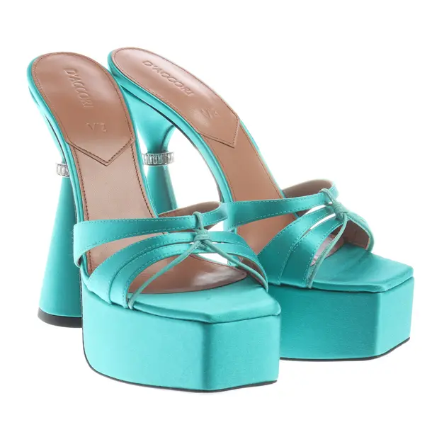 Heeled Sandals, in Turquoise, D'Accori