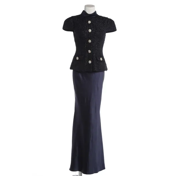 Cocktail Dress, in Navy, Polyester, self-portrait