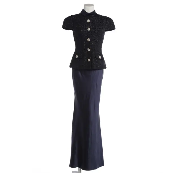 Cocktail Dress, in Navy, Polyester, self-portrait