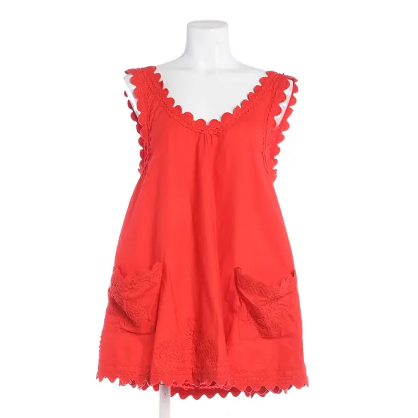 Dress, in Red, Cotton, Juliet Dunn