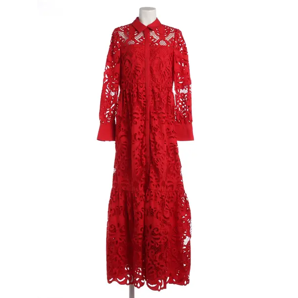 Cocktail Dress, in Red, Cotton, self-portrait