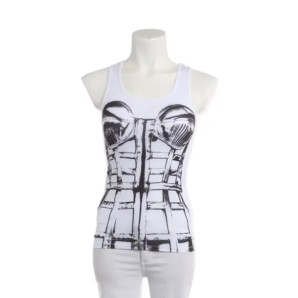 Top, in White, Polyester, Jean Paul Gaultier