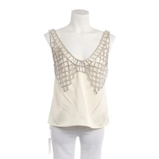 Top, in Cream, Polyester, self-portrait