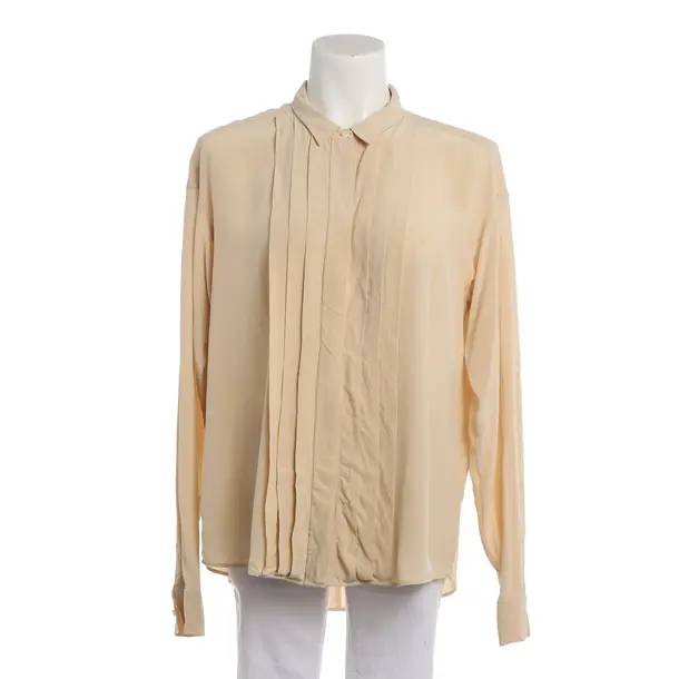 Blouse, in Light Brown, Viscose, Closed