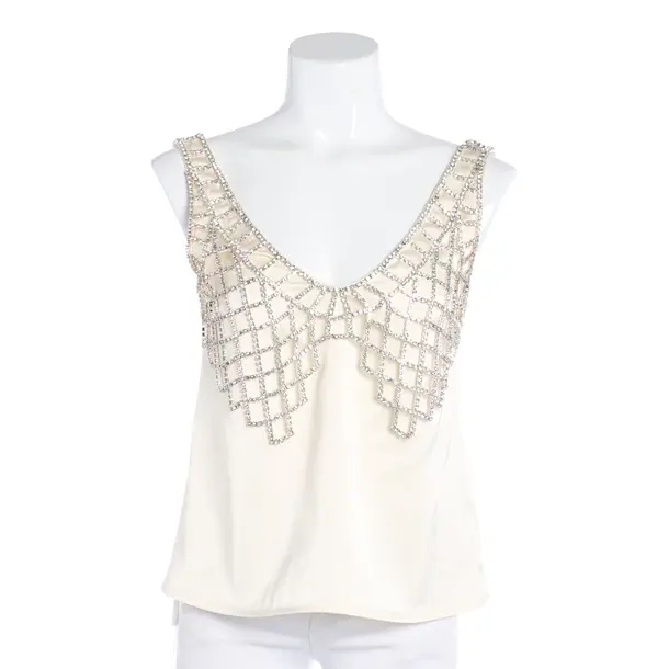 Top, in Beige, Polyester, self-portrait