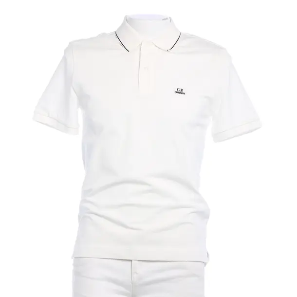Poloshirt, in Weiß, Baumwolle, C.P. Company