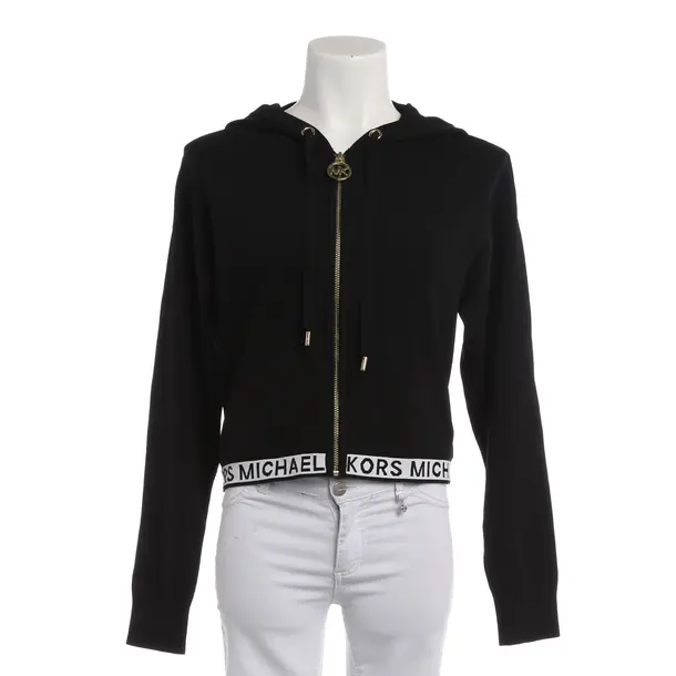 Felpa con cerniera, in Nero, Viscosa, Karl Lagerfeld