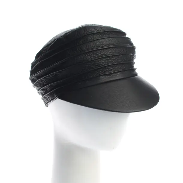 Cap, in Black, Leather, Hermès