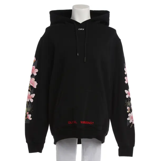 Hoodie, in Schwarz, Baumwolle, Off-White