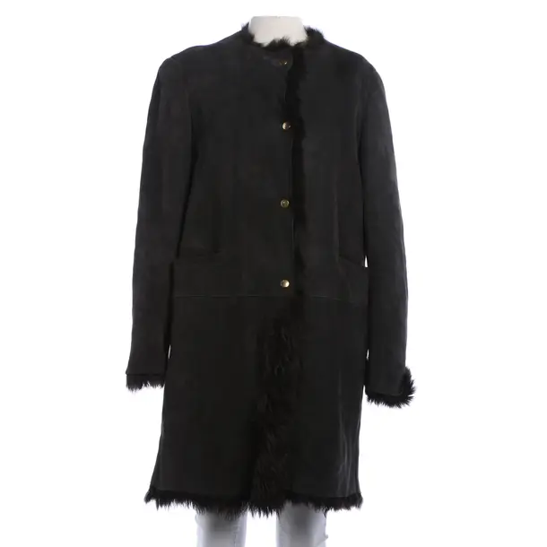 Ledermantel, in Grau, Leder, Marni