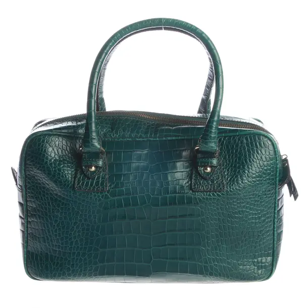 Handbag, in Green, Leather, Max Mara