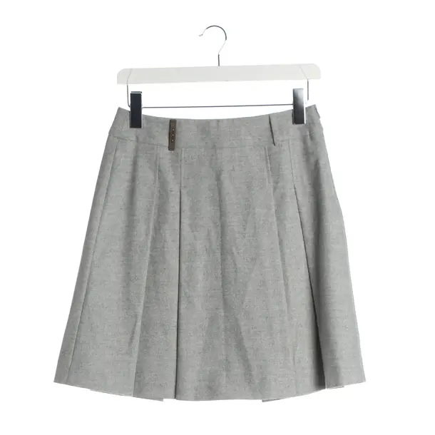Skirt, in Light Gray, Wool, Peserico