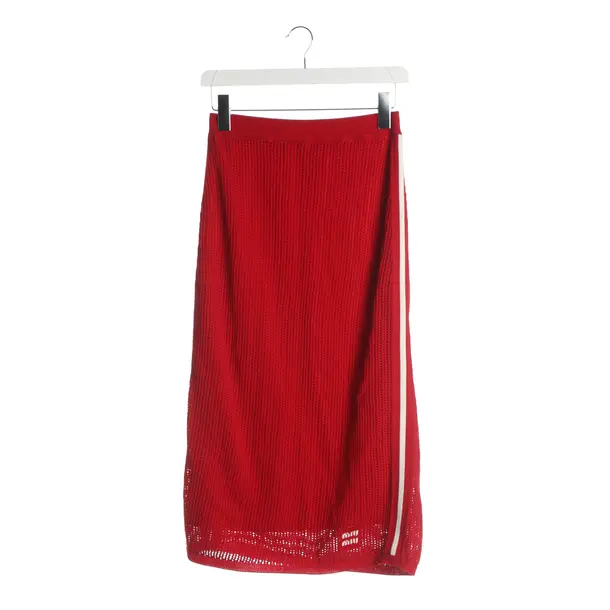 Skirt, in Red, Cotton, Miu Miu