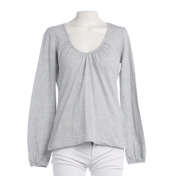 Long Sleeve Shirt, in Light Gray, Cotton, Closed
