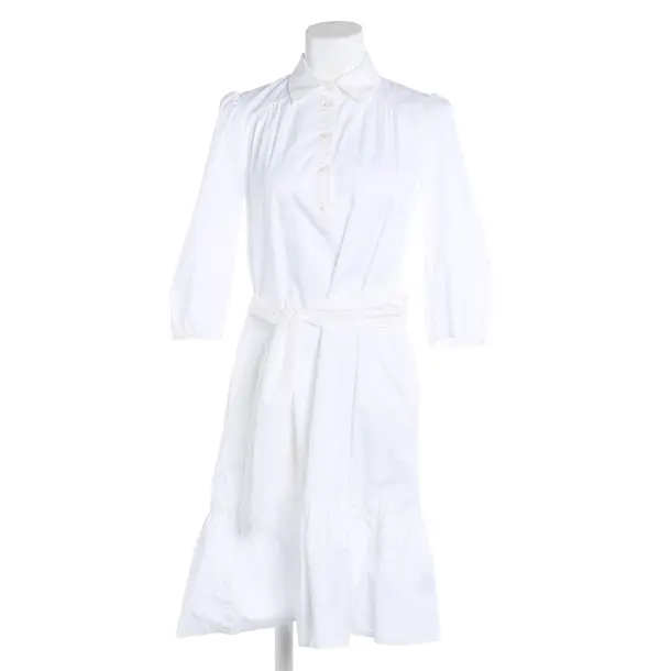 Dress, in White, Cotton, Riani