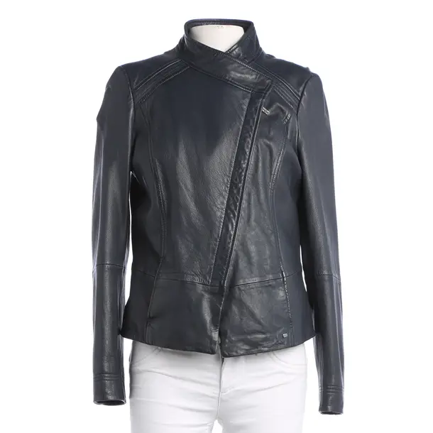 LeatherJacket, in Dark Gray, Leather, Hugo Boss Orange