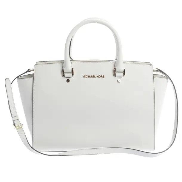 Handtasche, in Weiß, Leder, Michael Kors