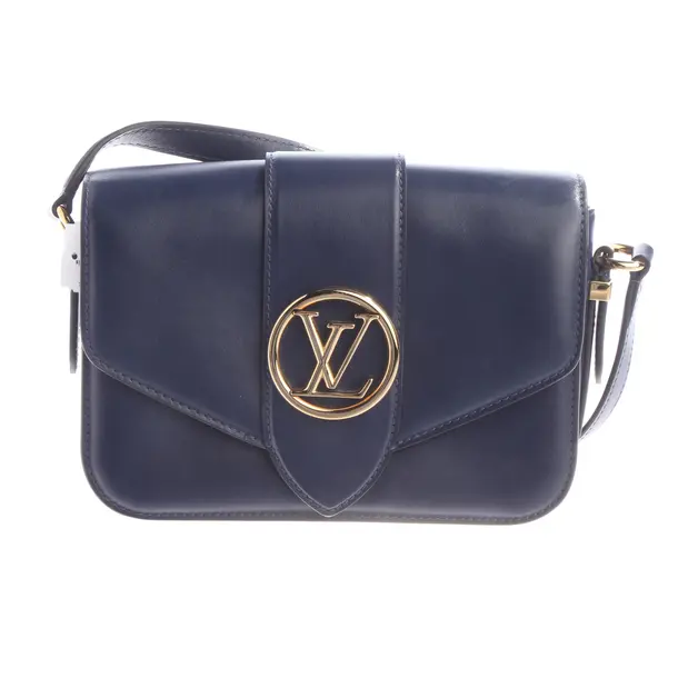 Shoulder Bag, in Navy, Leather, Louis Vuitton