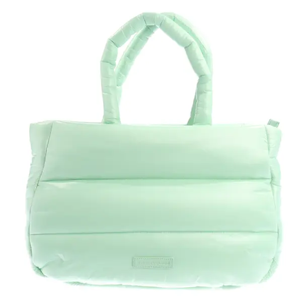 Handbag, in Light Green, Polyamide, Les Visionnaires