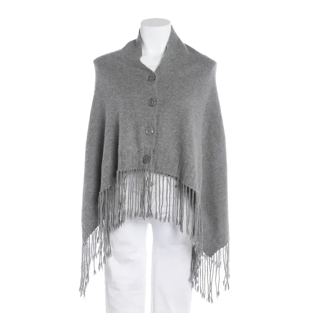 Poncho, in Light Gray, Cashmere, FTC Cashmere