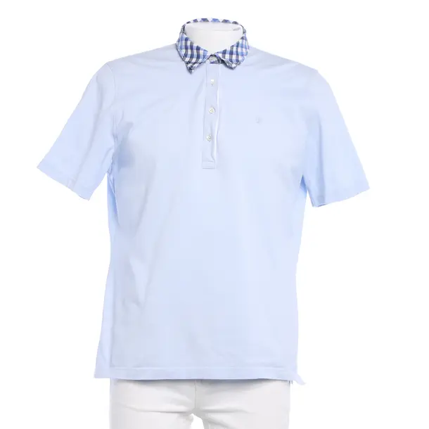 Polo Shirt, in Light Blue, Cotton, Van Laack
