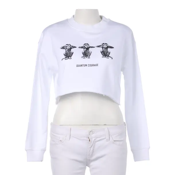 Felpa, in Bianco, Cotone, Coraggio quantistico