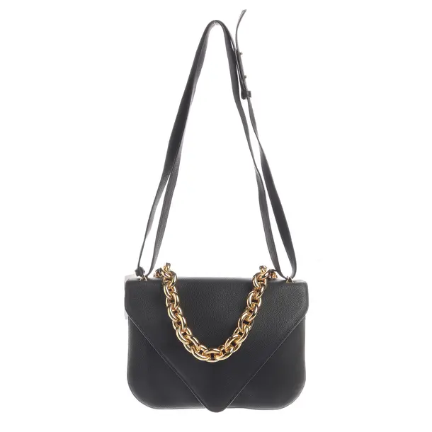 Schultertasche, in Schwarz, Leder, Bottega Veneta