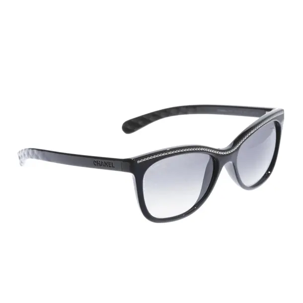 Sonnenbrille, in Schwarz, Kunststoff, Chanel