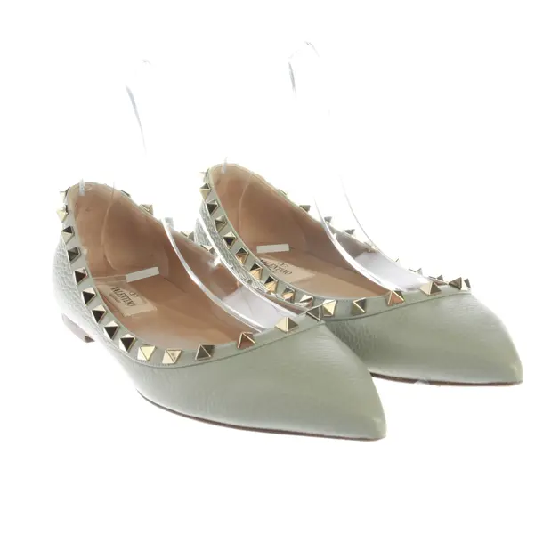 Ballet Flats, in Light Gray, Valentino