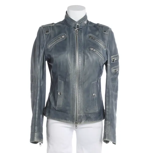 LeatherJacket, in Light Gray, Leather, Schyia