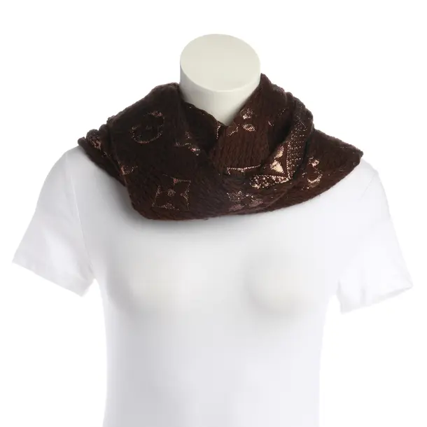 Scarf, in Dark Brown, Wool, Louis Vuitton